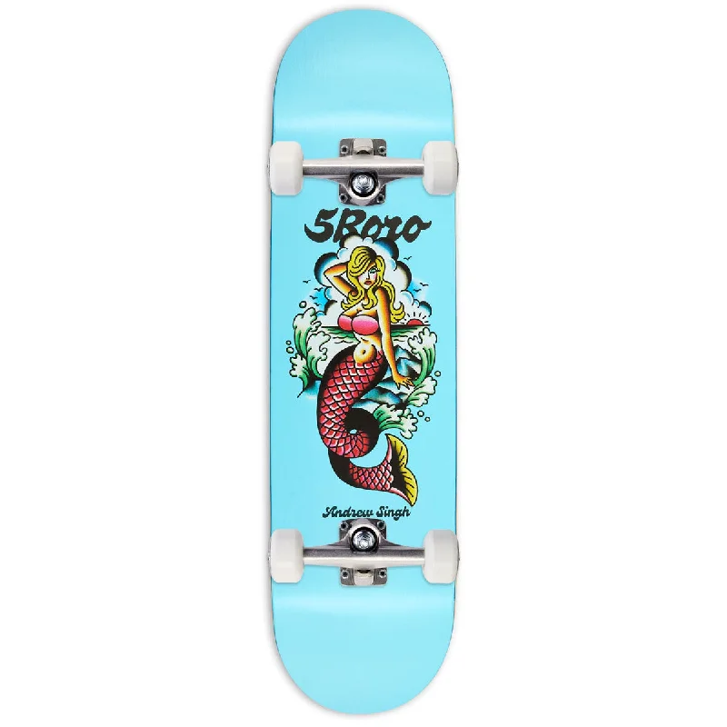 5Boro Andrew Singh Mermaid Skateboard Complete - Blue - 8.375"