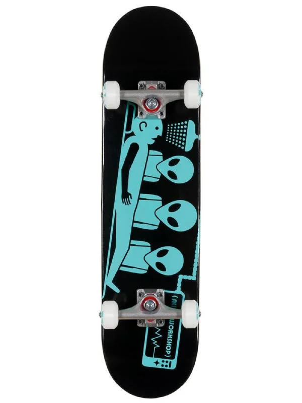 Abduction Black/Teal 7.5 Complete Skateboard