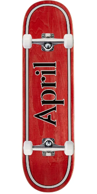 April AP OG Logo Skateboard Complete - Red - 8.50"