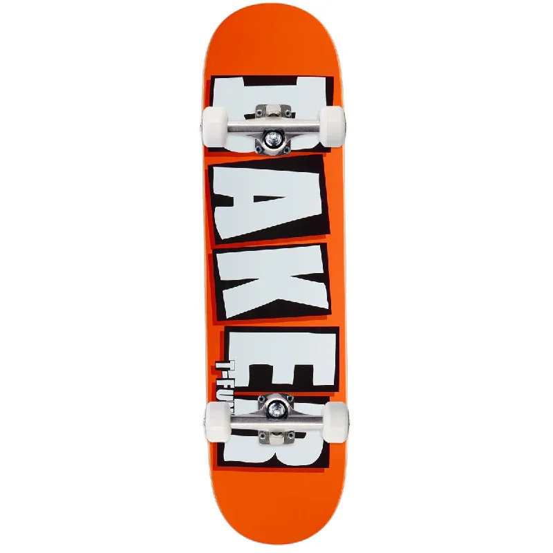 Baker T-funk Brand Name B2 Skateboard Complete - Neon Orange - 8.25"