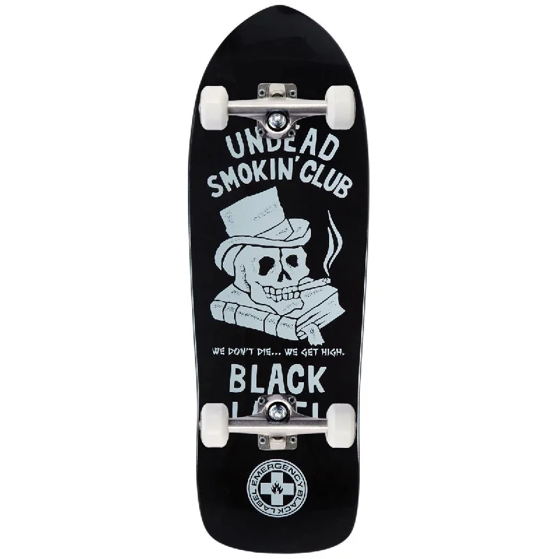 Black Label Undead Smoking Club Skateboard Complete - Black Dip - 10.25"