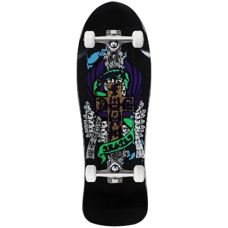 Dogtown Eric Dressen Hands Reissue Skateboard Complete - Gloss Black/Blue Pearl Full Dip - 10.125"