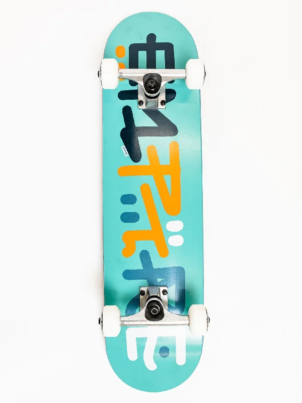 Letters Turquoise 7.625 Complete Skateboard