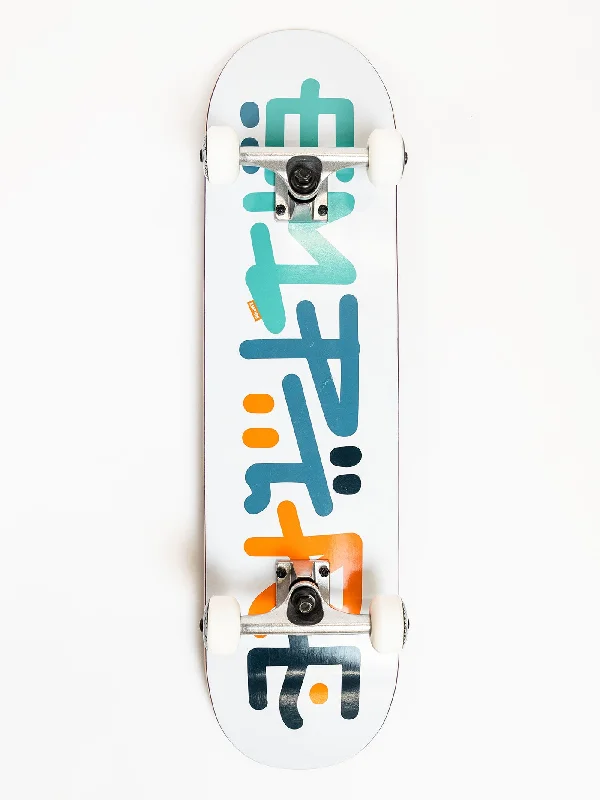 Letters White 7.75 Complete Skateboard