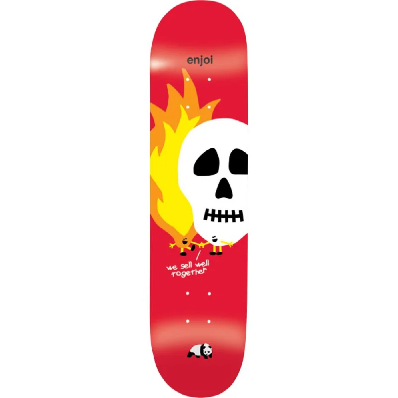 Enjoi Skulls And Flames 8.25" Red Skateboard Deck