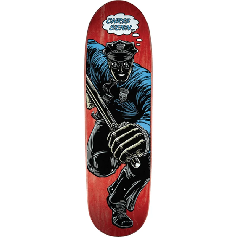 Powell Peralta Senn Cop Skateboard Deck -9.13x31.83 Asst.Stain DECK ONLY