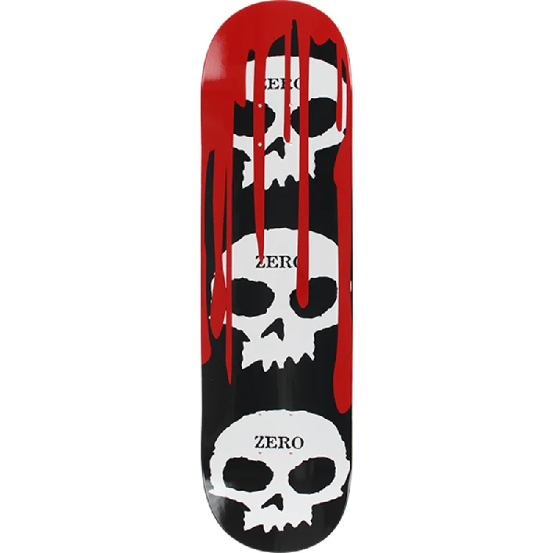 Zero 3 Skull With Blood Skateboard Deck -7.25 Black/White/Red DECK ONLY