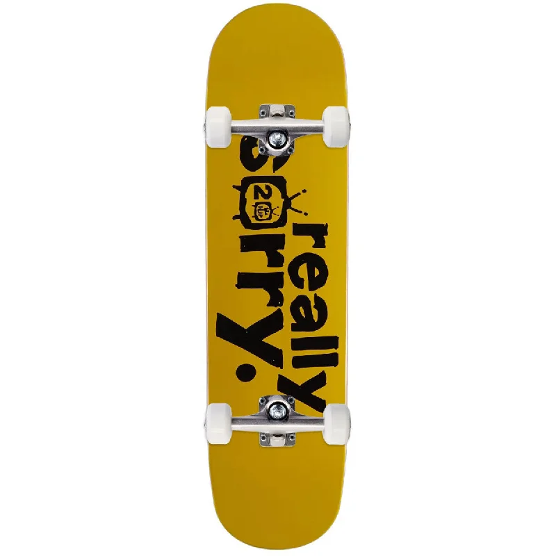 Flip Scribble Logo Skateboard Complete - Yellow - 8.25"