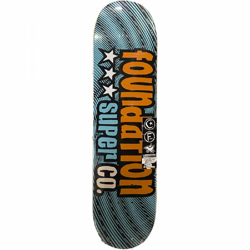 Foundation 3 Star 7.88" Orange Skateboard Deck