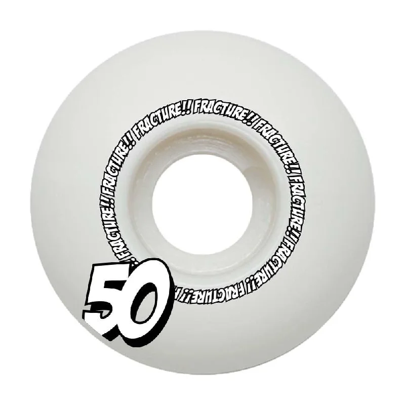 Fracture Skateboards Comic Classic Skateboard Wheels White 50mm