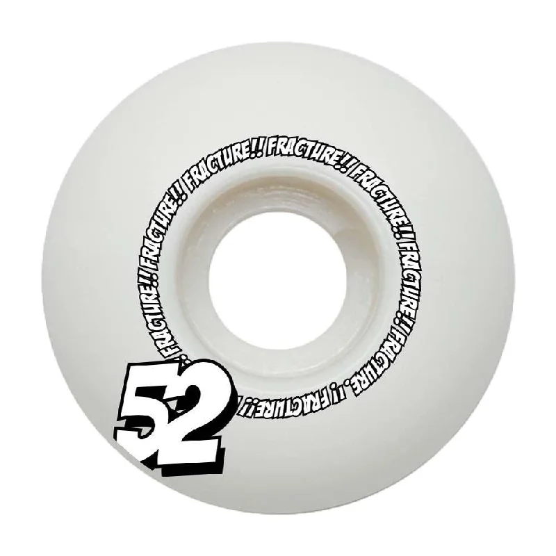 Fracture Skateboards Comic Classic Skateboard Wheels White 52mm