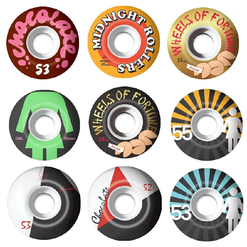 GIRL Chocolate Skateboard Wheels 4PCS 52/53/54mm For Double Rocker Skate board Trucks Wheels Ruedas Patines Rodas Skate