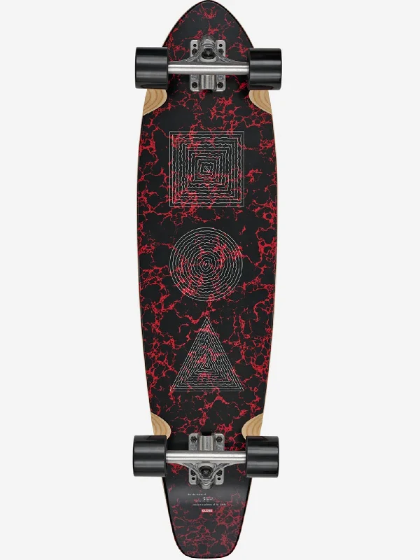 The All-time Red Marble Stack 35" Complete Longboard