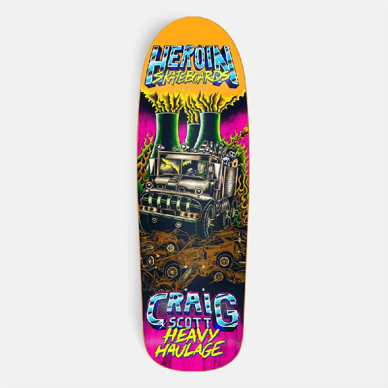 Heroin Skateboards - 9.5" Craig 'Questions' Scott Heavy Haulage Skateboard Deck (Razor Edge)