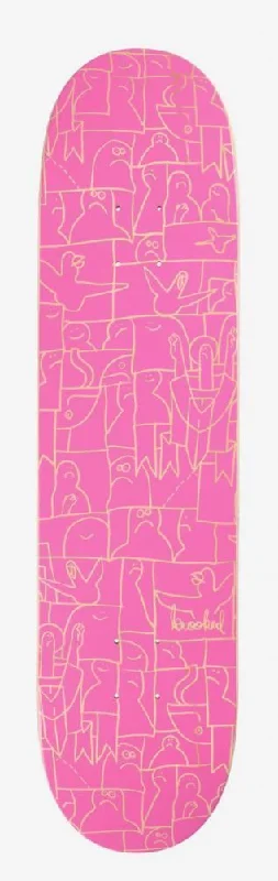 Krooked PP Flock Pink Skateboard Deck - 8.06"