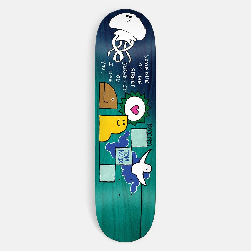 Krooked Skateboards - 8.25" Tom Knox On The Street Skateboard Deck - Teal