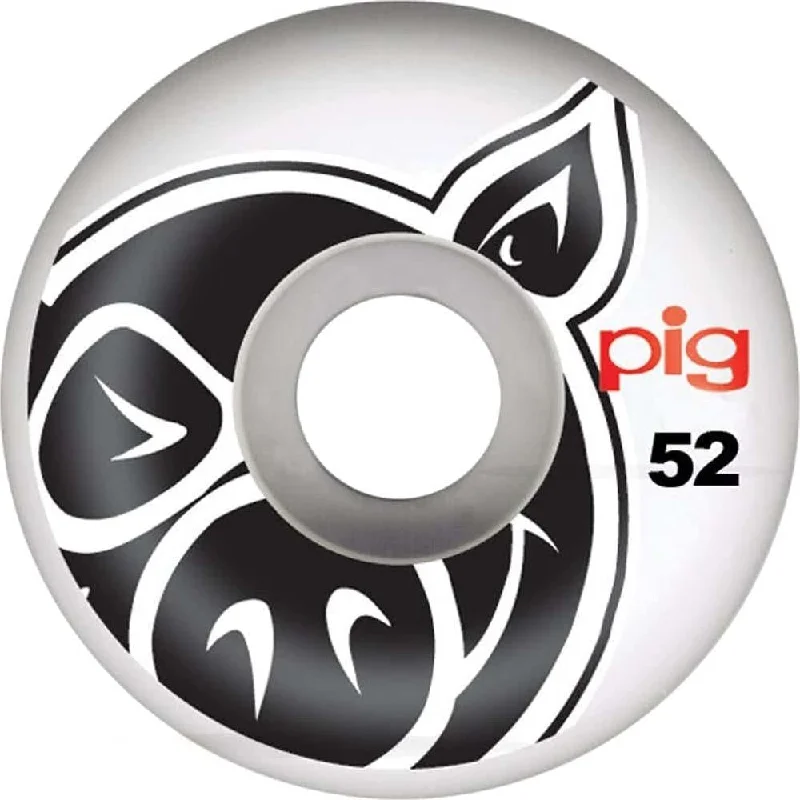 Pig Wheels Pig Head Natural Skateboard Wheels White 52mm