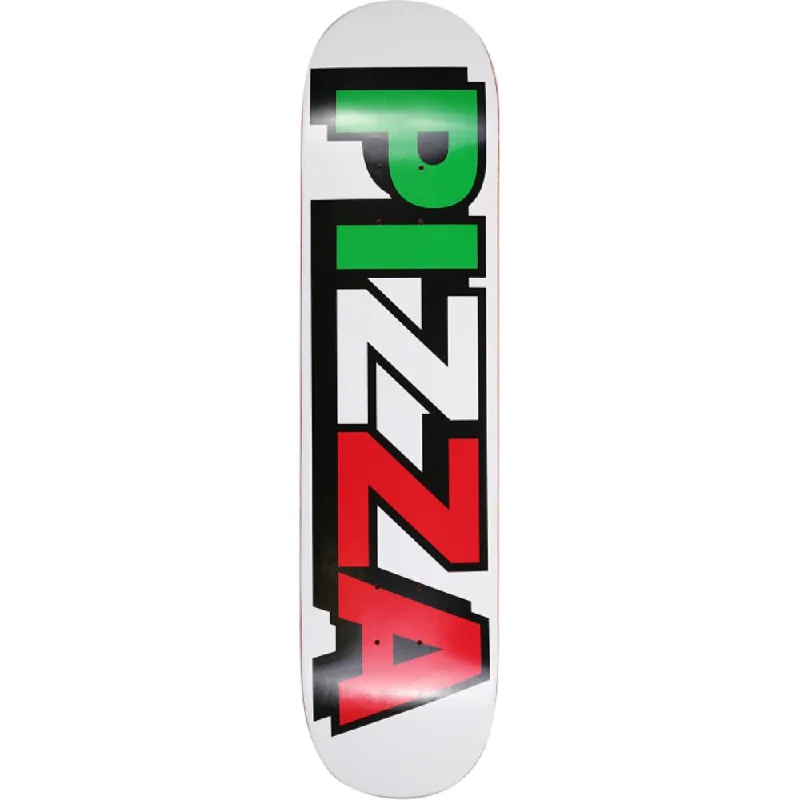 Pizza Tri Logo 7.75" White Skateboard Deck