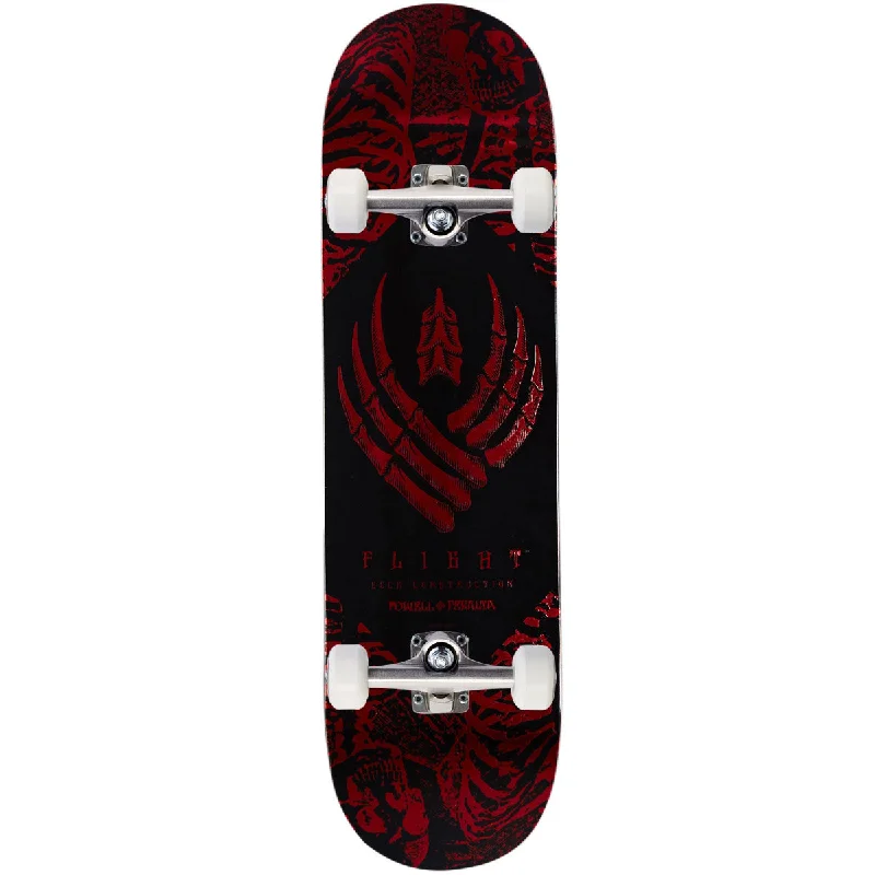 Powell-Peralta Flight Skeleton Skateboard Complete - Red Foil - 8.38"