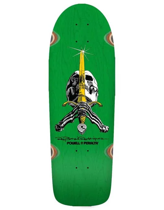 Powell Peralta OG Skull & Sword Deck Green Stain | 10.0"