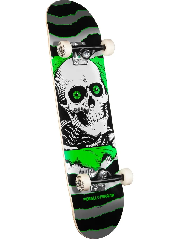 Ripper One Off Silver/Green 8 Complete Skateboard