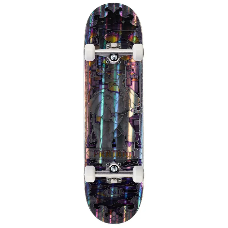 Real Praman Holographic Cathedral Skateboard Complete - Purple - 8.50"