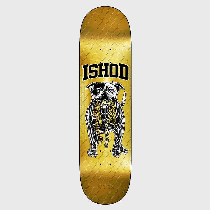 Real Skateboards - 8.5" Skate Shop Day Ishod Wair Good Dog Skateboard Deck - Gold