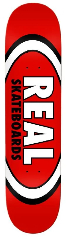 Real Team Classic Oval Red Skateboard Deck - 8.12"