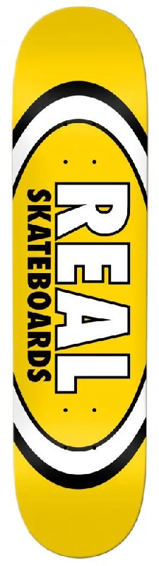 Real Team Classic Oval Yellow Skateboard Deck - 8.06"