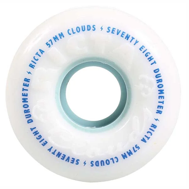 Ricta Clouds 78A Skateboard Wheels White Blue 56mm