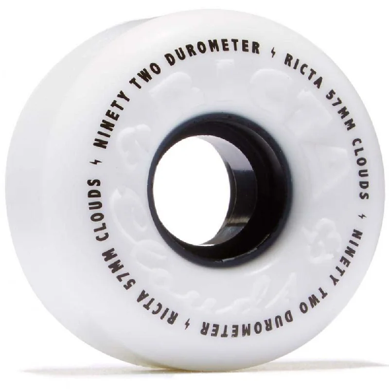 Ricta Clouds Skateboard Wheels 92a White Black 52mm