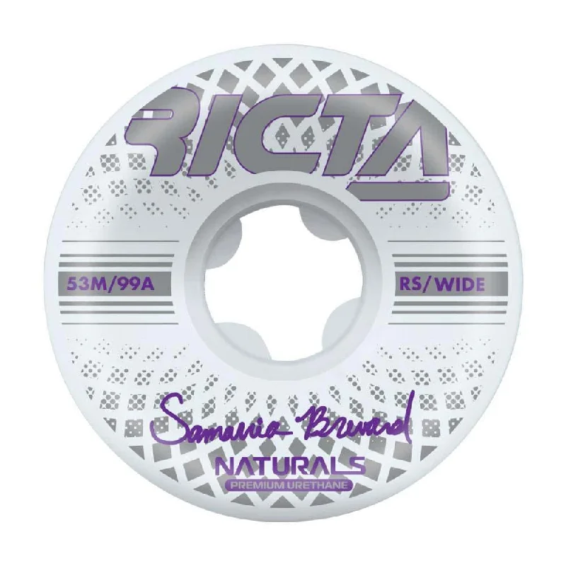 Ricta Skateboard Wheels Brevard Refl Naturals Wide 99a White 53mm