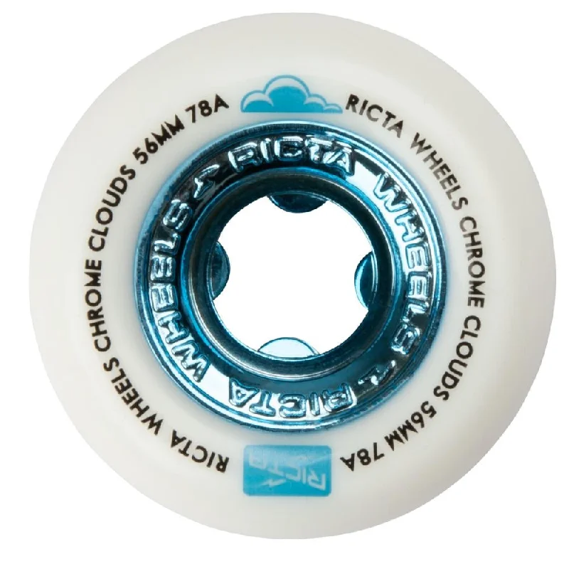 Ricta Skateboard Wheels Chrome Clouds Blue 78a Blue 56 mm