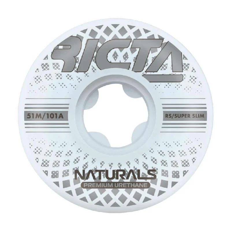 Ricta Skateboard Wheels Refl Naturals Super Slim 101a White 51mm