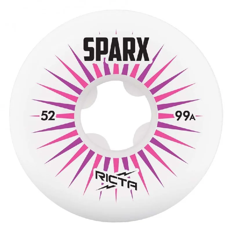 Ricta Wheels Sparx Skateboard Wheels 99a White 52mm