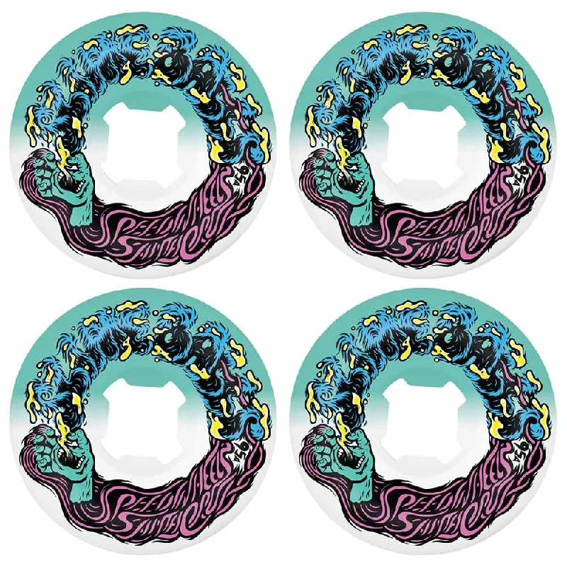 Slime Balls Hairballs 50-50 Turquoise/White 95a 54mm Wheels