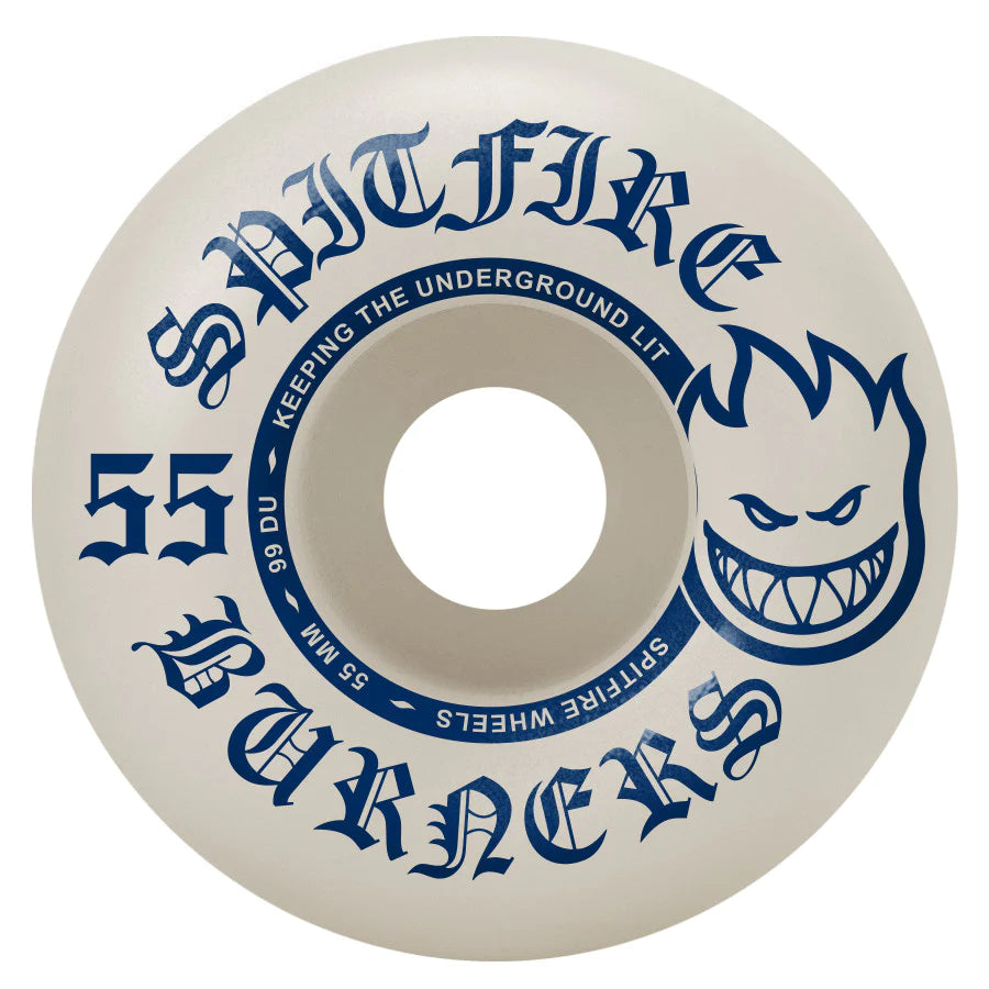 Spitfire 99du Burner White / Blue 55MM