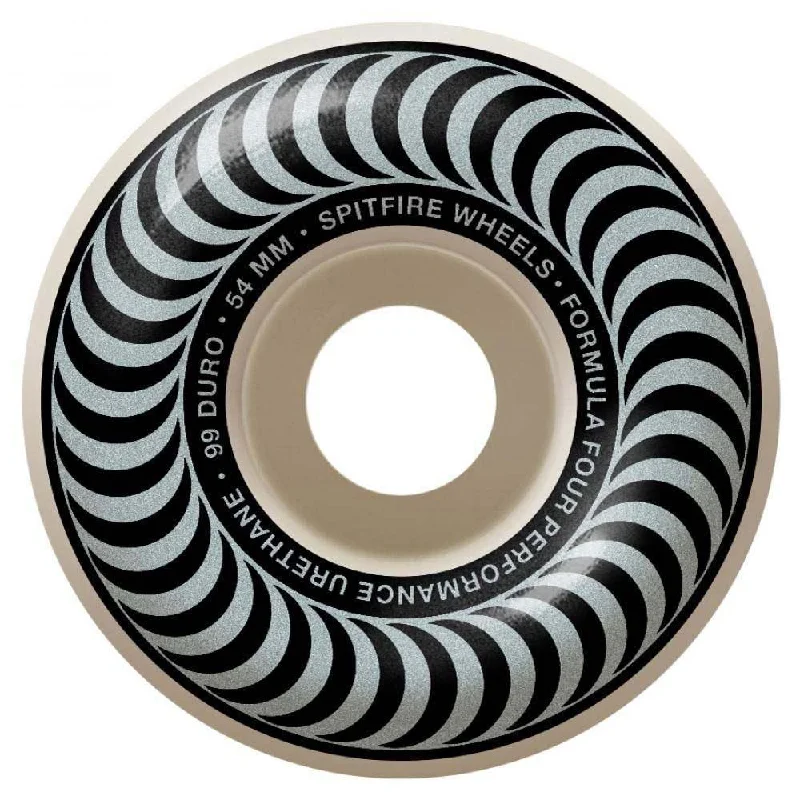 Spitfire Formula Four Classics Skateboard Wheels 99DU White Silver 54mm