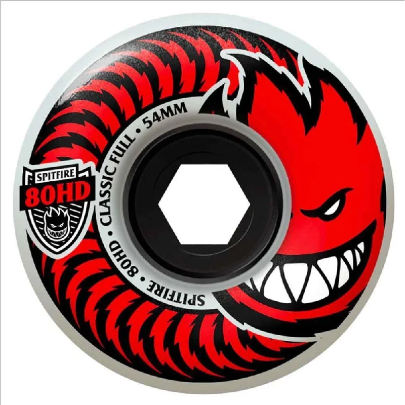 Spitfire Soft Skateboard Wheels Classic Full 80 HD Clear Red 54mm