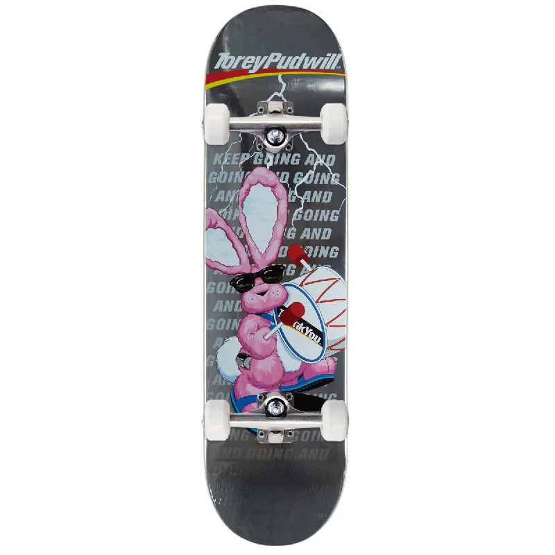 Thank You Torey Pudwill Keep Going Skateboard Complete - Silver Foil - 8.125"