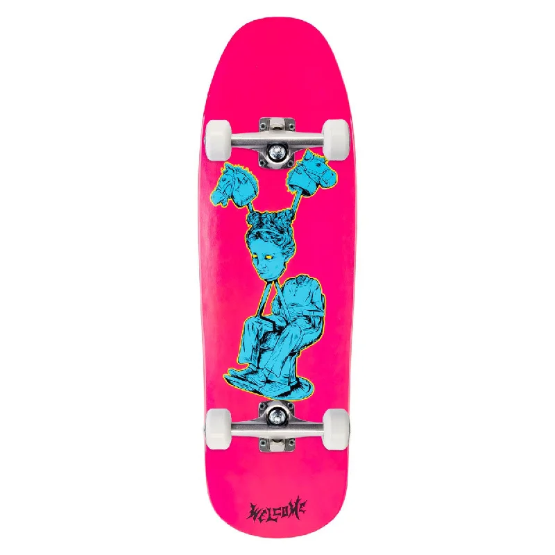 Welcome Hedo Rick On A Gaia Skateboard Complete - Hot Pink Dip - 9.70"