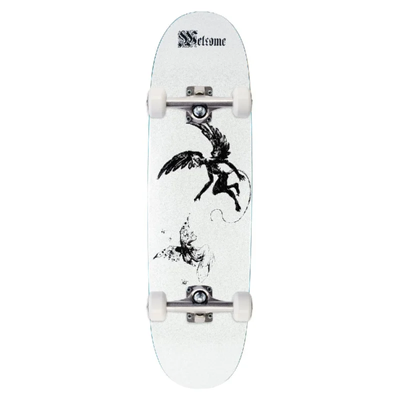 Welcome Paradox Nick Garcia On A Son Of A Boline Skateboard Complete - White Glitter - 8.80"