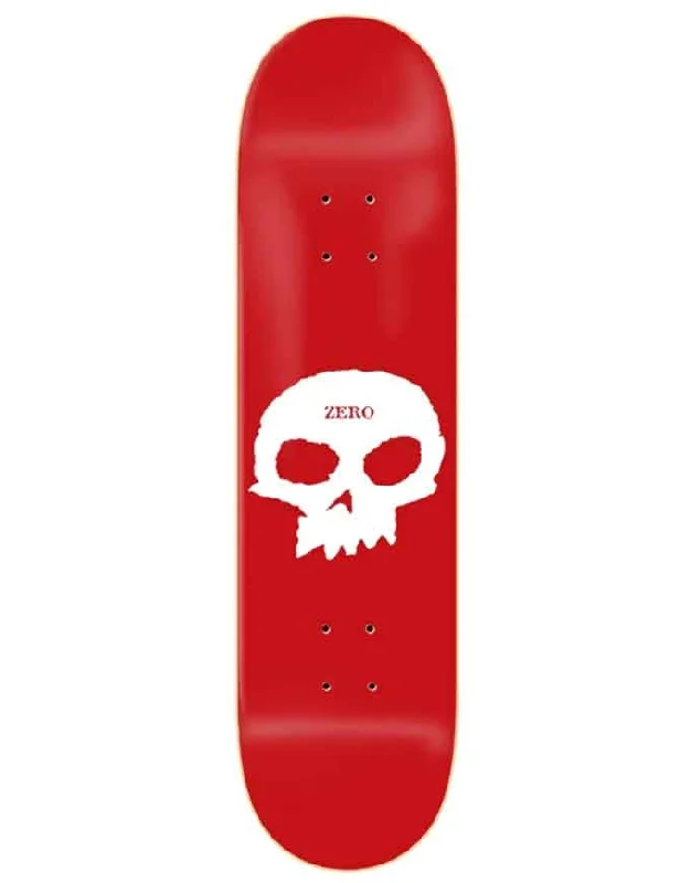 Zero Single Skull Red/White Deck | 8.25"